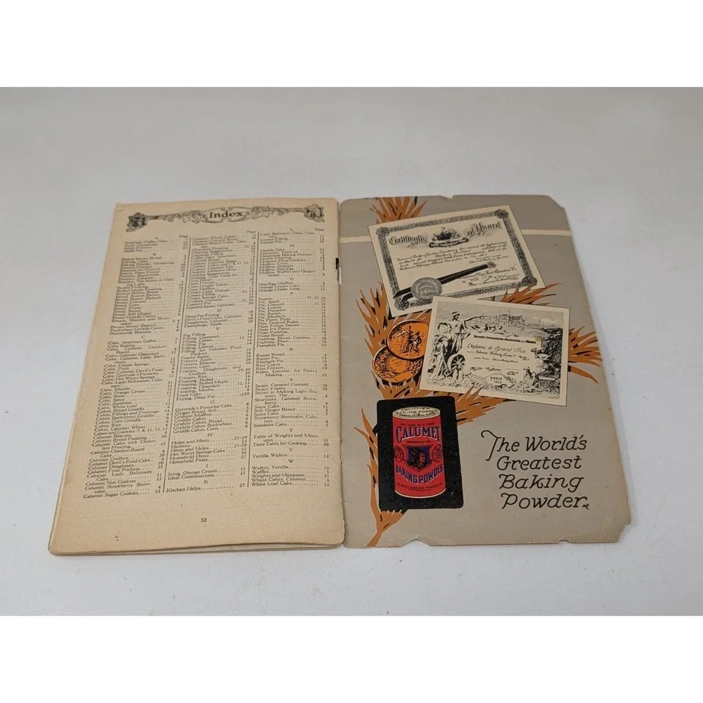 Vintage 1920s Calumet Baking‎ Powder Cook Book- Reliable Recipes for Baking